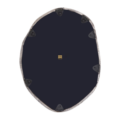 Specchio rotondo Paisley Nickel a forma organica PTMD