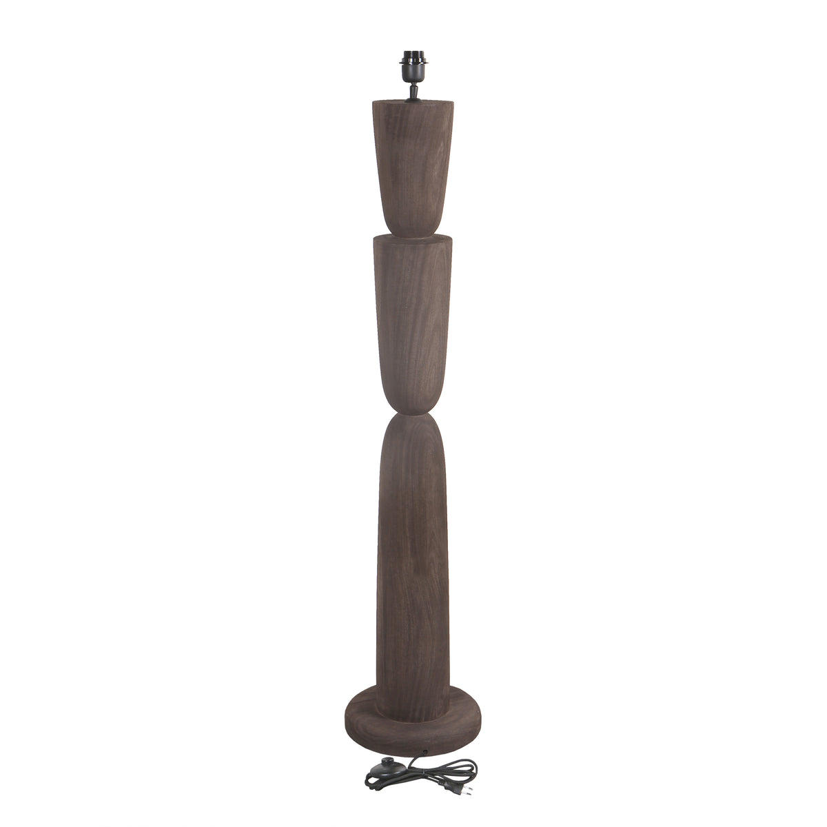 Base lampada da terra a strati in legno di mango Lorinne Brown PTMD