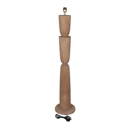 Base lampada da terra a strati in legno di mango naturale Lorinne PTMD