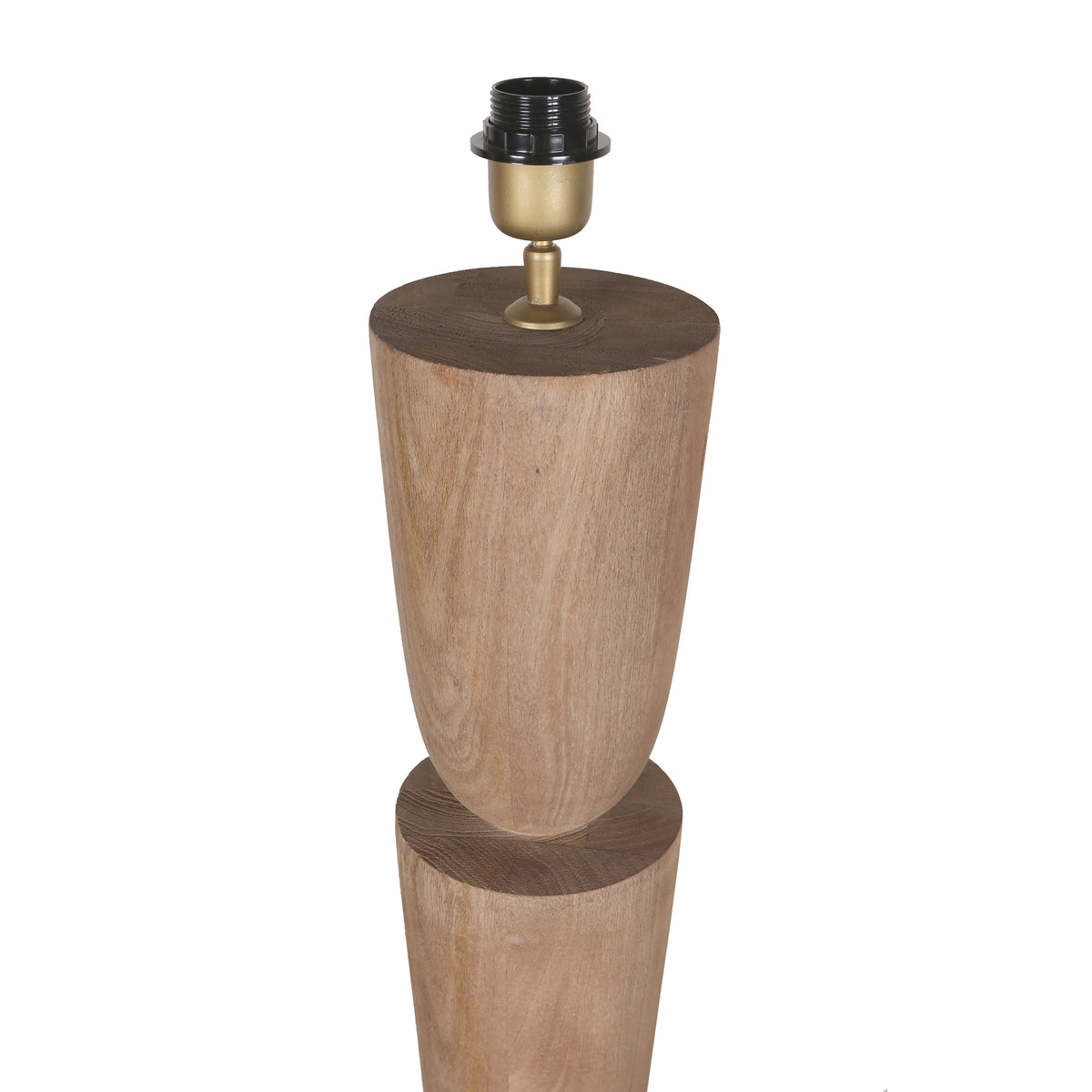 Base lampada da terra a strati in legno di mango naturale Lorinne PTMD