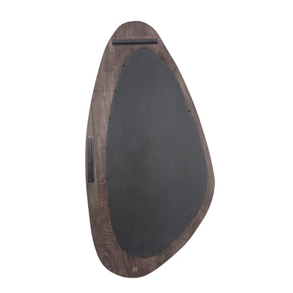 Santin Brown specchio triangolare organico in legno di mango PTMD