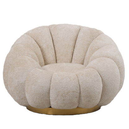Poltrona girevole Daisy Crema Euphoria PTMD