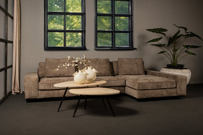 Set di 2 tavolini da salotto Veria in marmo beige PTMD