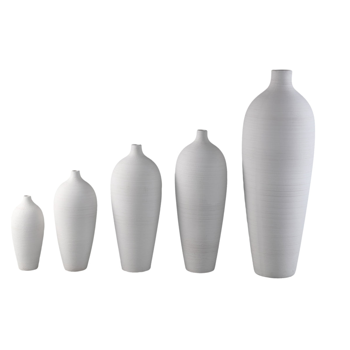 Bottiglia vaso Cavinn Ceramica Bianca Ø18cm x H44cm PTMD