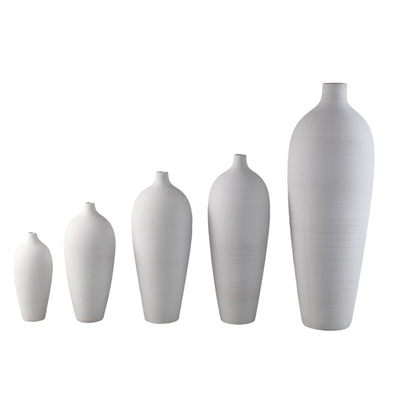 Bottiglia vaso Cavinn Ceramica Bianca Ø18cm x H44cm PTMD