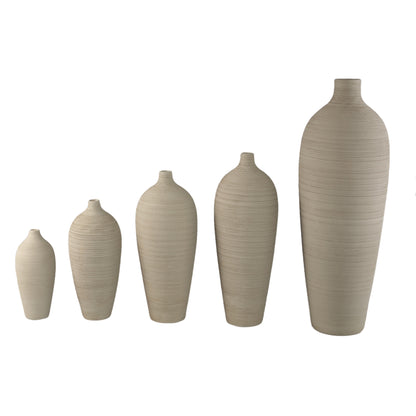 Bottiglia vaso Cavinn Ceramica Beige Ø18cm x H44cm PTMD