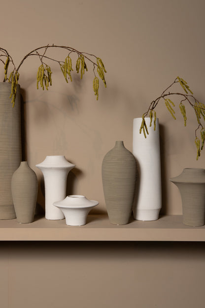 Bottiglia vaso Cavinn Ceramica Beige Ø18cm x H44cm PTMD