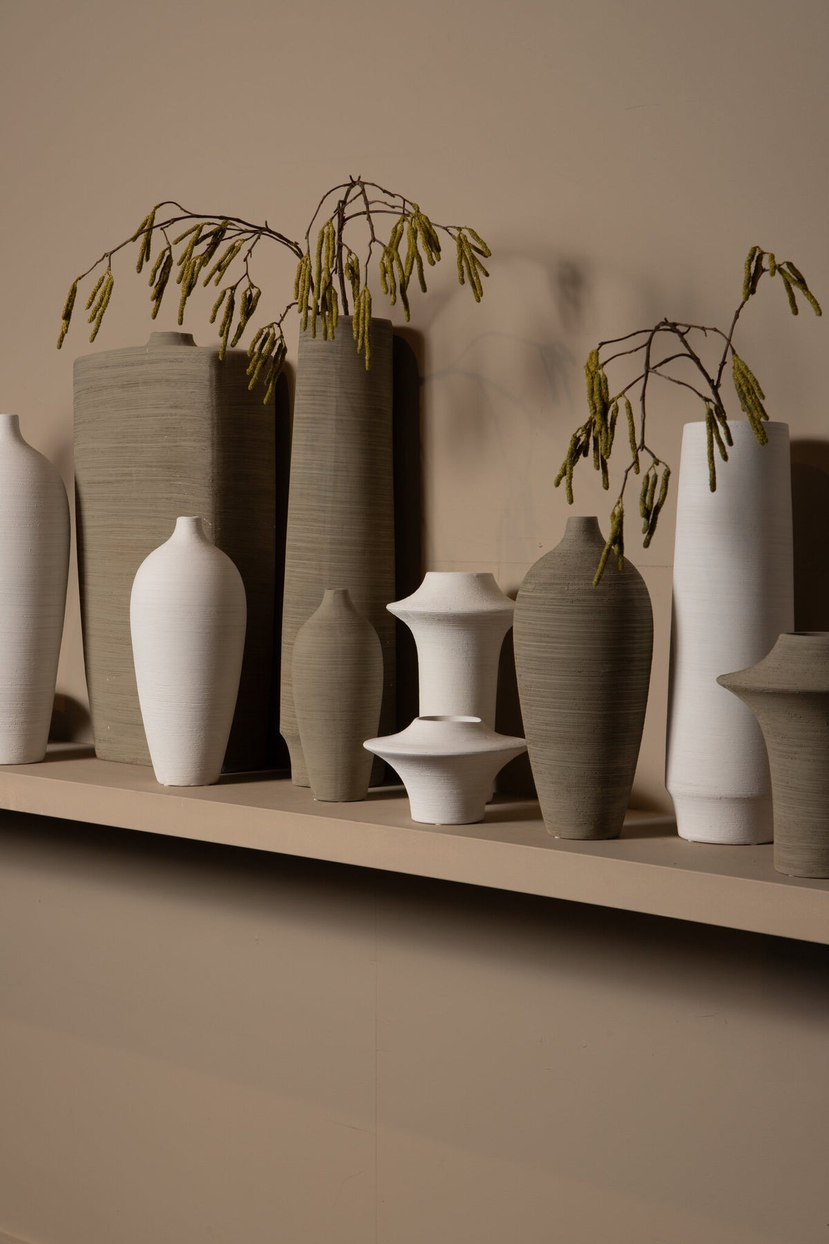Bottiglia vaso Cavinn Ceramica Beige Ø18cm x H44cm PTMD