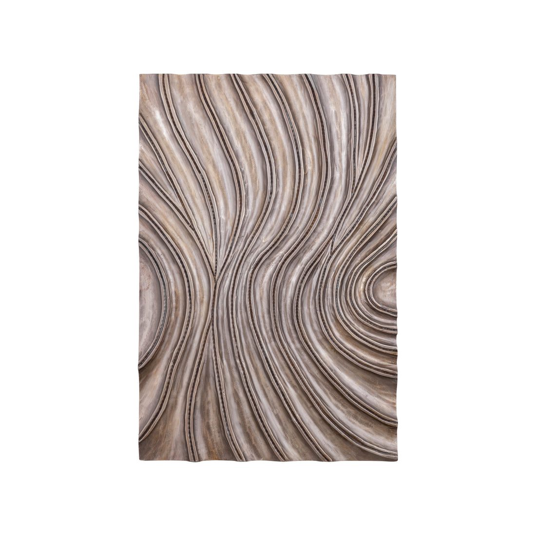 Pannello da parete Reddie Wavvy marrone lucido piccolo 60x90 cm PTMD