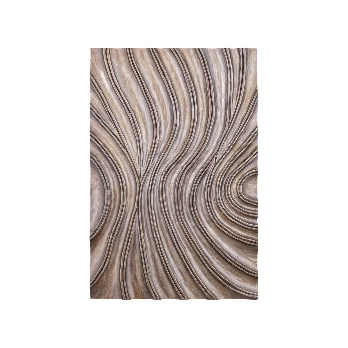Pannello da parete Reddie Wavvy marrone lucido piccolo 60x90 cm PTMD
