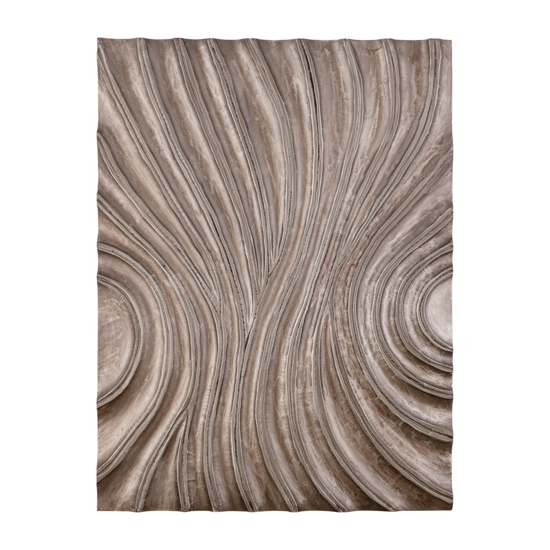Pannello da parete Reddie Wavvy marrone lucido medio 90x120 cm PTMD