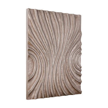 Pannello da parete Reddie Wavvy marrone lucido medio 90x120 cm PTMD