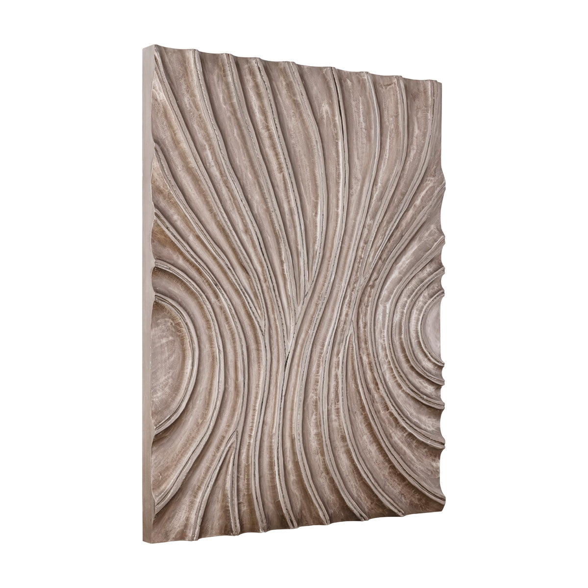 Pannello da parete Reddie Wavvy marrone lucido medio 90x120 cm PTMD