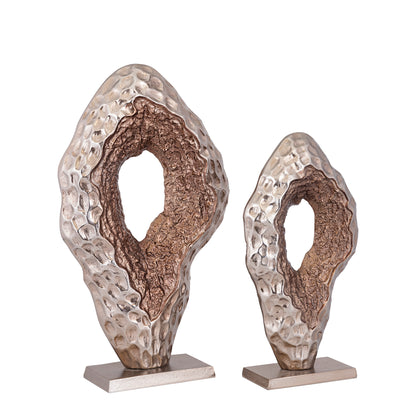 Coolan Statua in Alluminio Fuso Ovale L PTMD