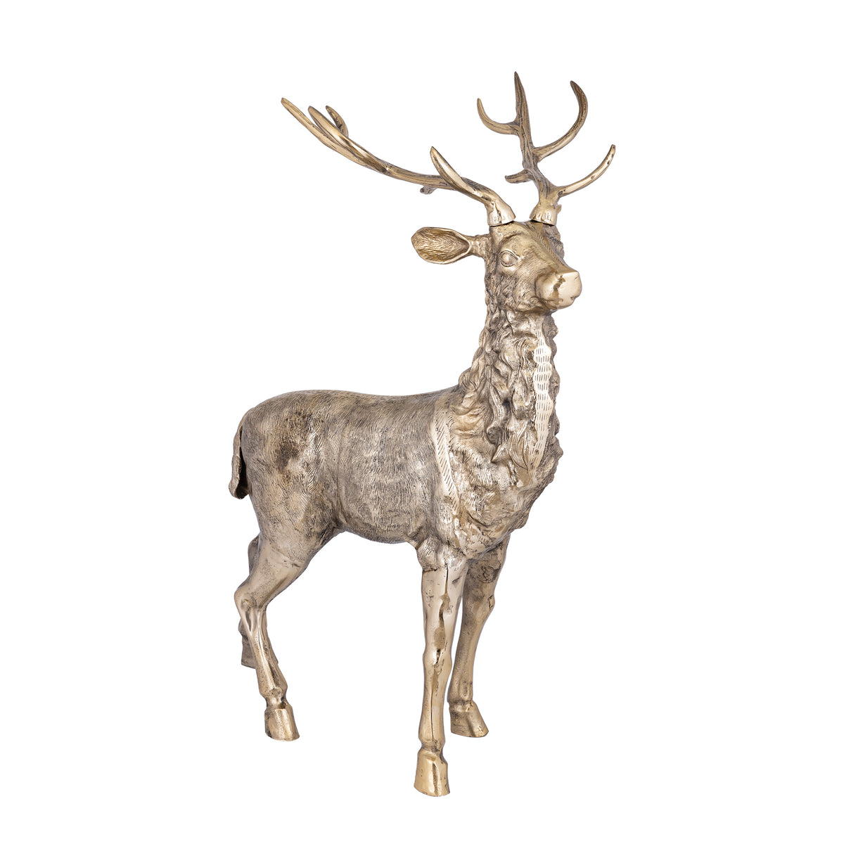 Khary Metal Statua di renna dorata Large PTMD