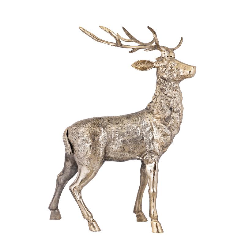 Khary Metal Statua di renna dorata Large PTMD