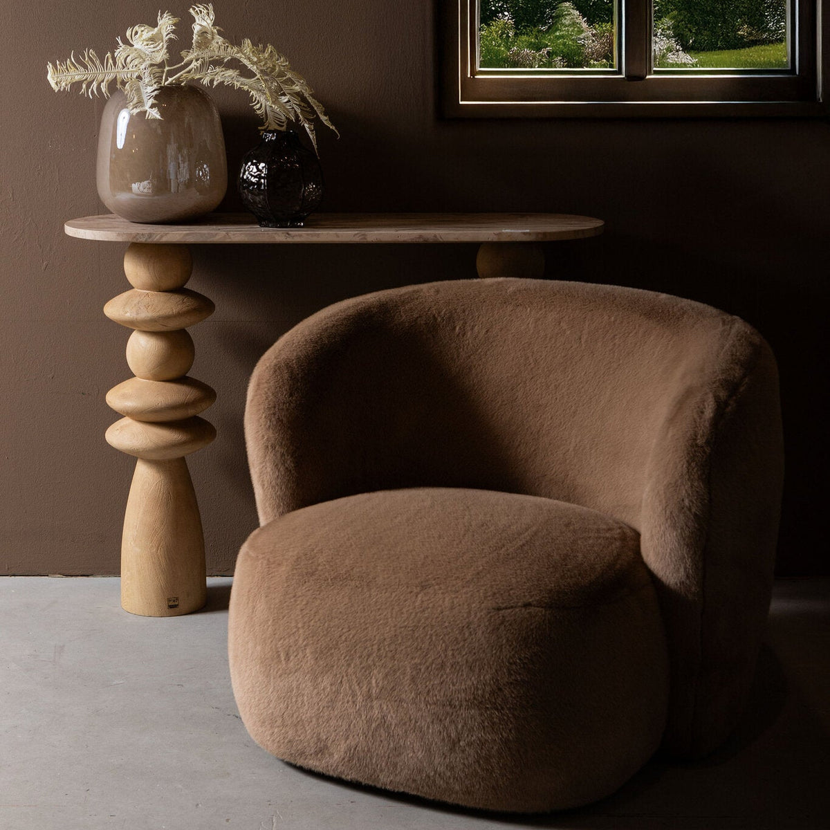 Poltrona Aphrodite Mocca Fur PTMD