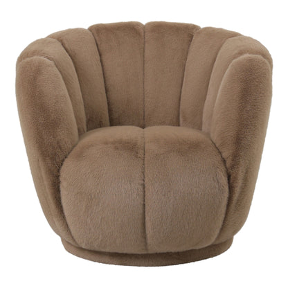 Poltrona Furia Mocca in pelliccia PTMD