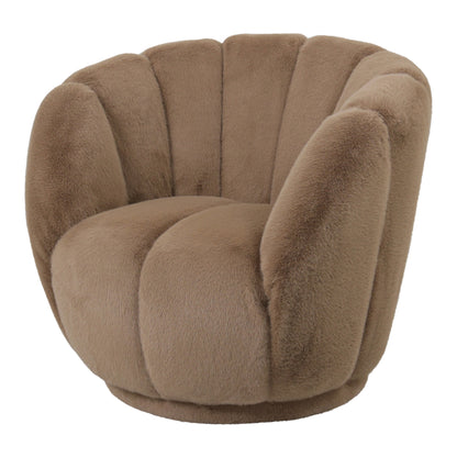 Poltrona Furia Mocca in pelliccia PTMD