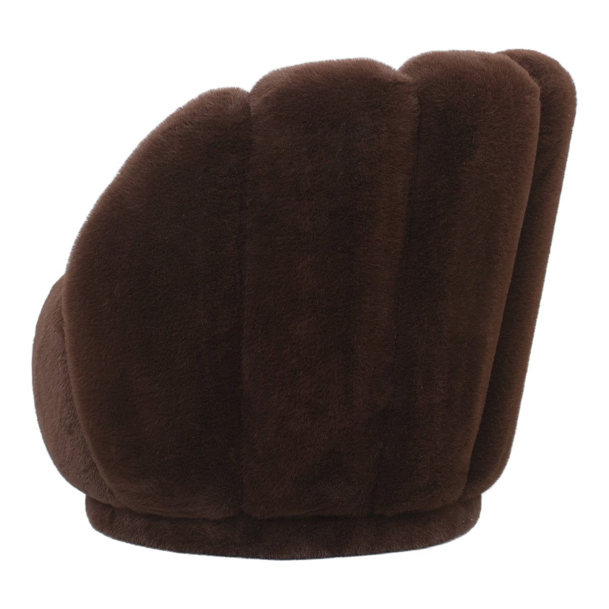 Poltrona Furia marrone scuro in pelliccia PTMD