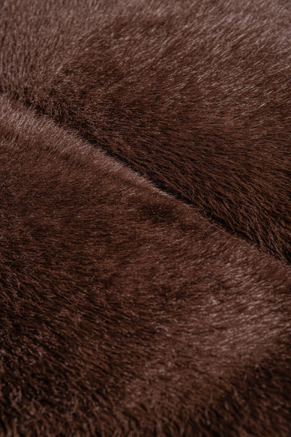 Poltrona Furia marrone scuro in pelliccia PTMD