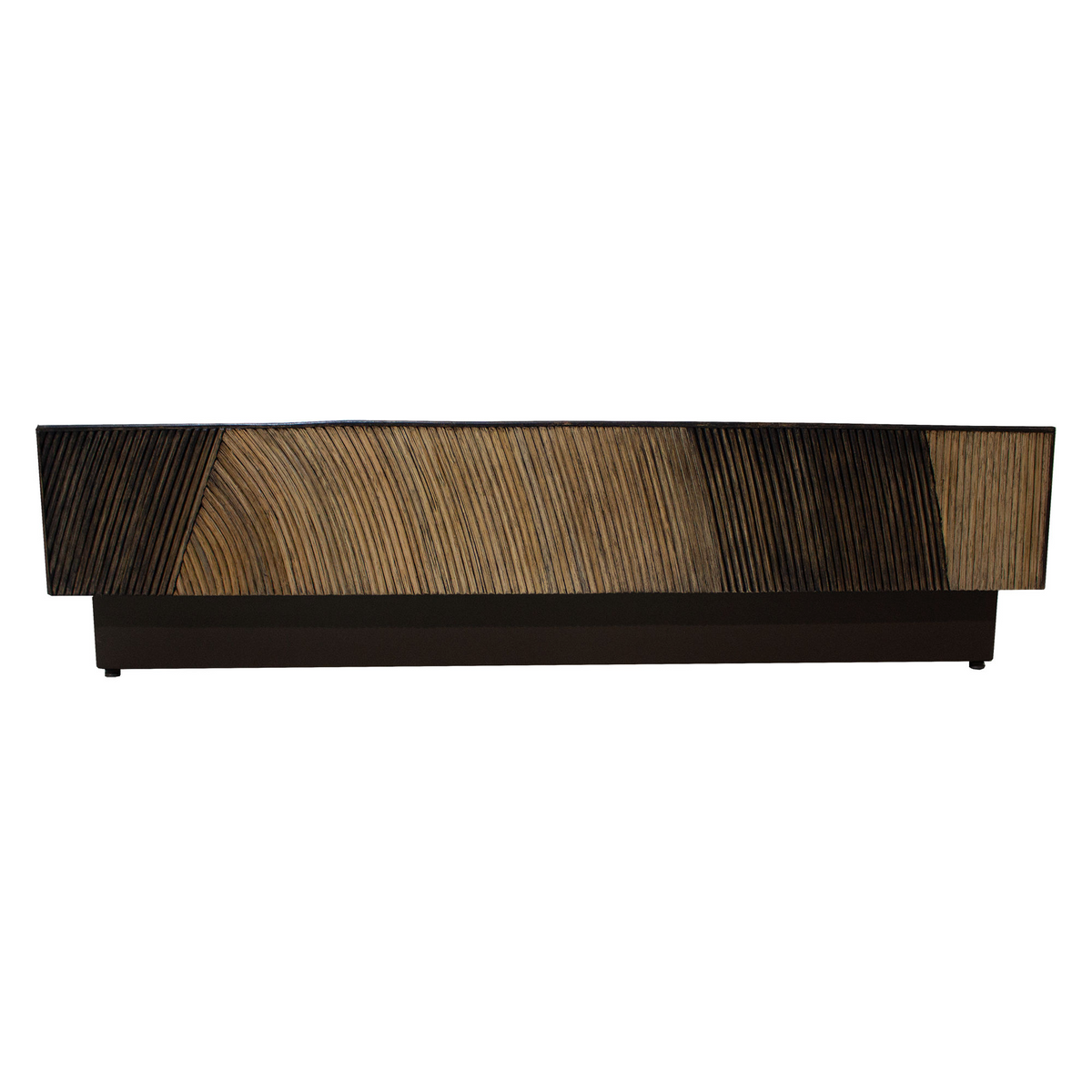 PTMD Casablanca Tavolino da Salotto Marrone Quadrato 120x120cm