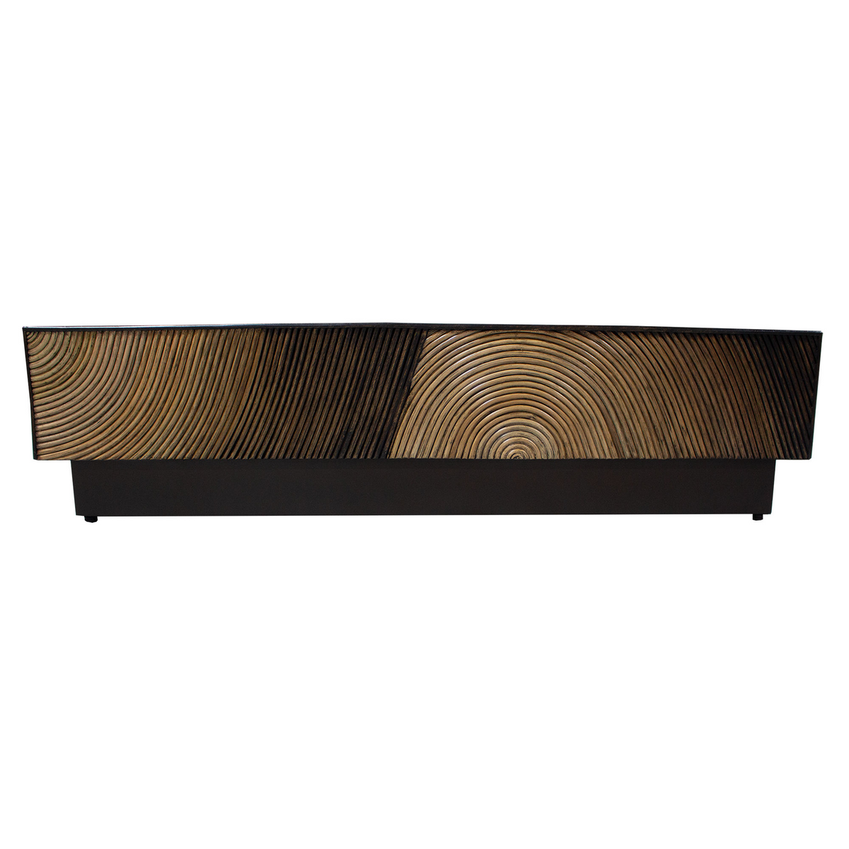 PTMD Casablanca Tavolino da Salotto Marrone Quadrato 120x120cm