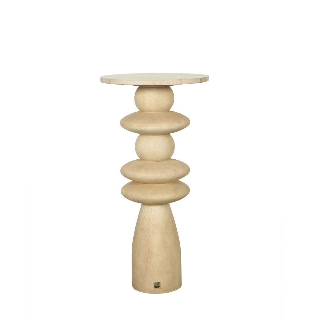 Tavolino Callain Legno di Mango Naturale Marmo PTMD