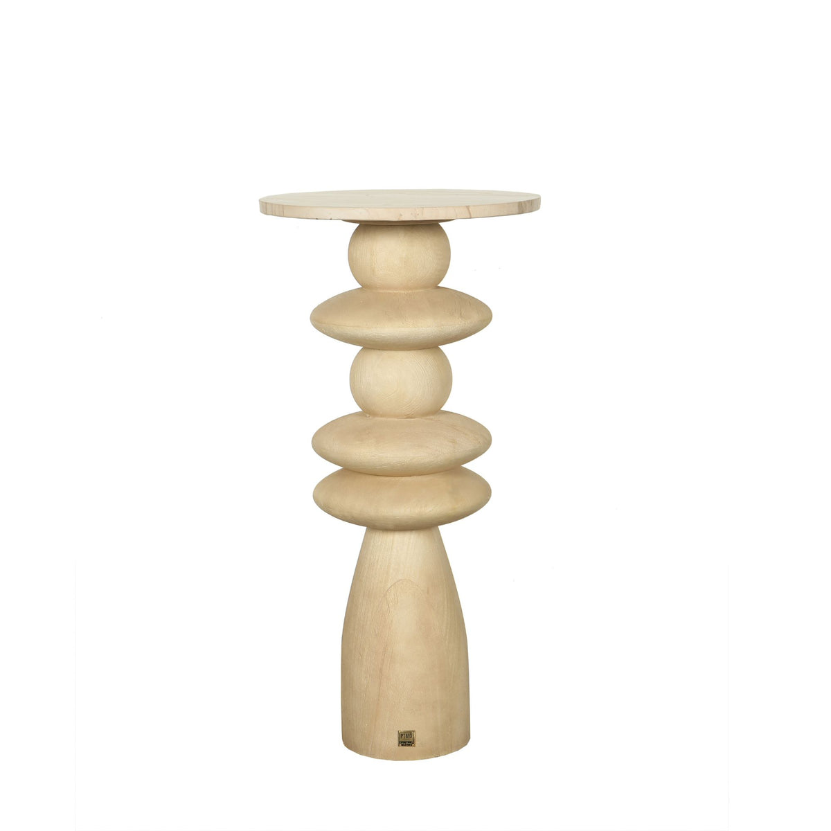 Tavolino Callain Legno di Mango Naturale Marmo PTMD