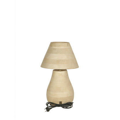 Lampada da tavolo Peake Legno di mango naturale Small PTMD