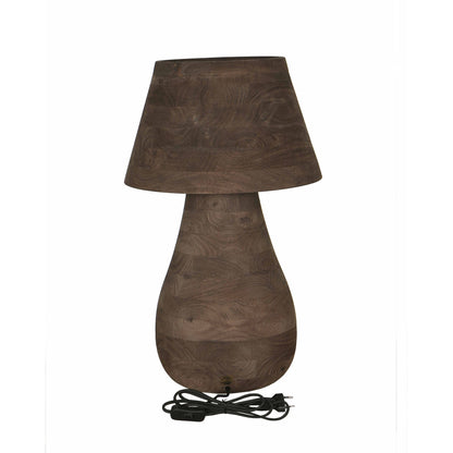 Lampada da tavolo Peake Marrone Legno di Mango Large PTMD