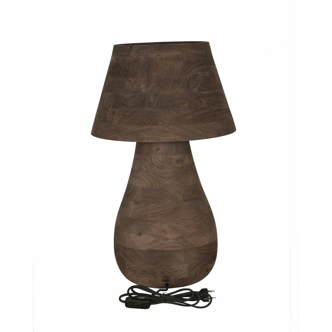 Lampada da tavolo Peake Marrone Legno di Mango Large PTMD