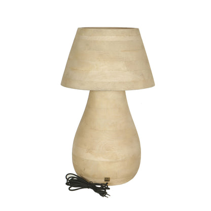 Lampada da tavolo Peake Legno di mango naturale Large PTMD