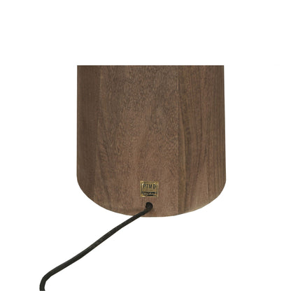 Lampada da terra Elaine Marrone Legno di Mango Base Rotonda H130cm PTMD