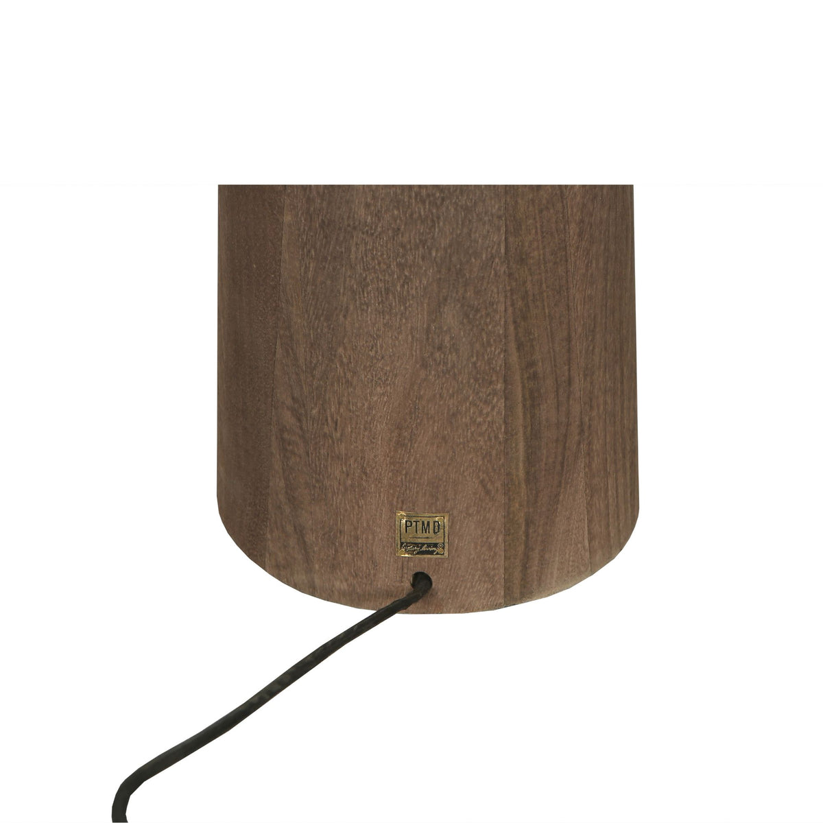Lampada da terra Elaine Marrone Legno di Mango Base Rotonda H130cm PTMD