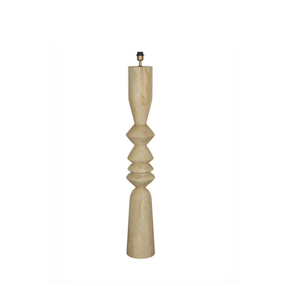 Lampada da terra Elaine Mango in legno rotonda H130 cm PTMD