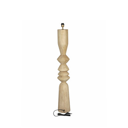 Lampada da terra Elaine Mango in legno rotonda H130 cm PTMD