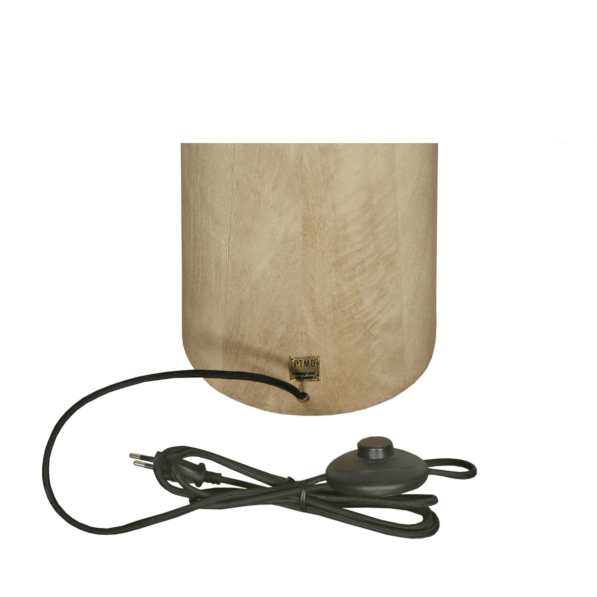 Lampada da terra Elaine Mango in legno rotonda H130 cm PTMD