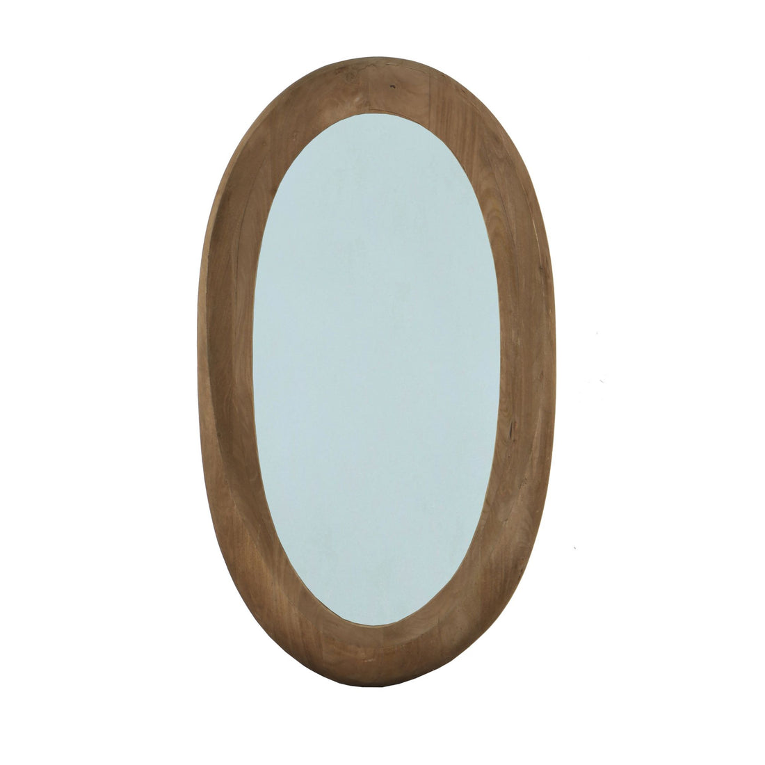 Specchio ovale Noam in legno di mango marrone 68 x 8 x 120 cm PTMD