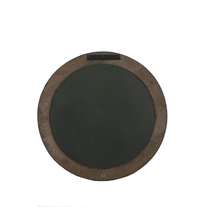 Noam Specchio Rotondo in Legno di Mango Marrone D 70cm x 5cm PTMD
