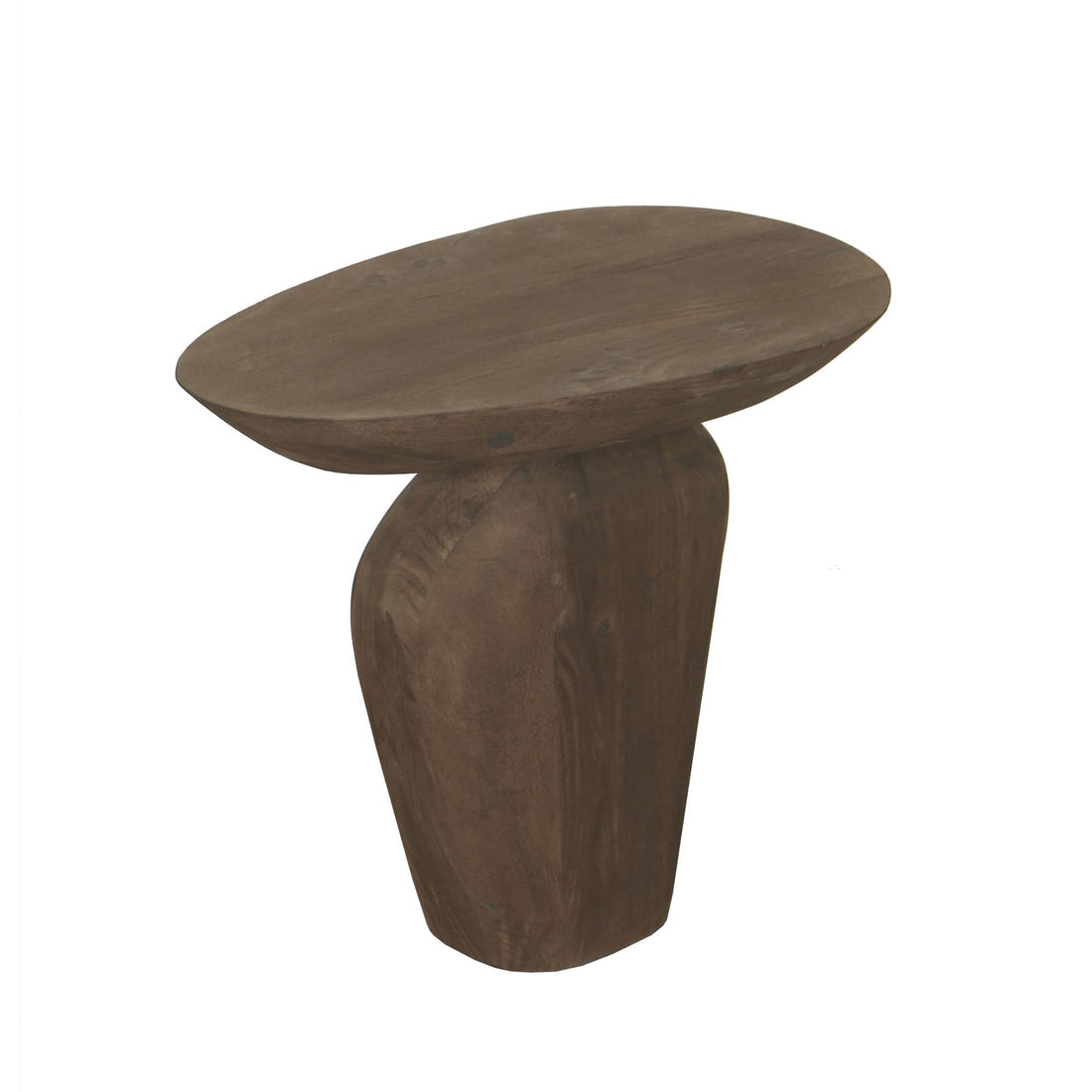 Tavolino Harshad in legno di mango marrone, forme organiche, PTMD