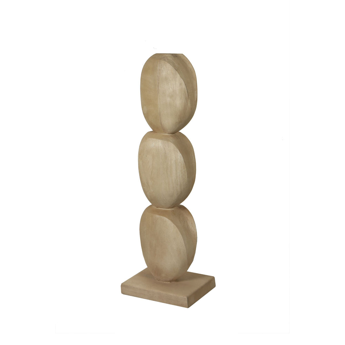 Statua circolare Kodey in legno naturale di mango PTMD