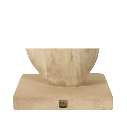 Statua circolare Kodey in legno naturale di mango PTMD