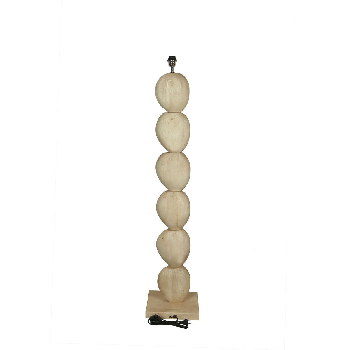 Lampada da terra Kodey con base in legno di mango naturale PTMD