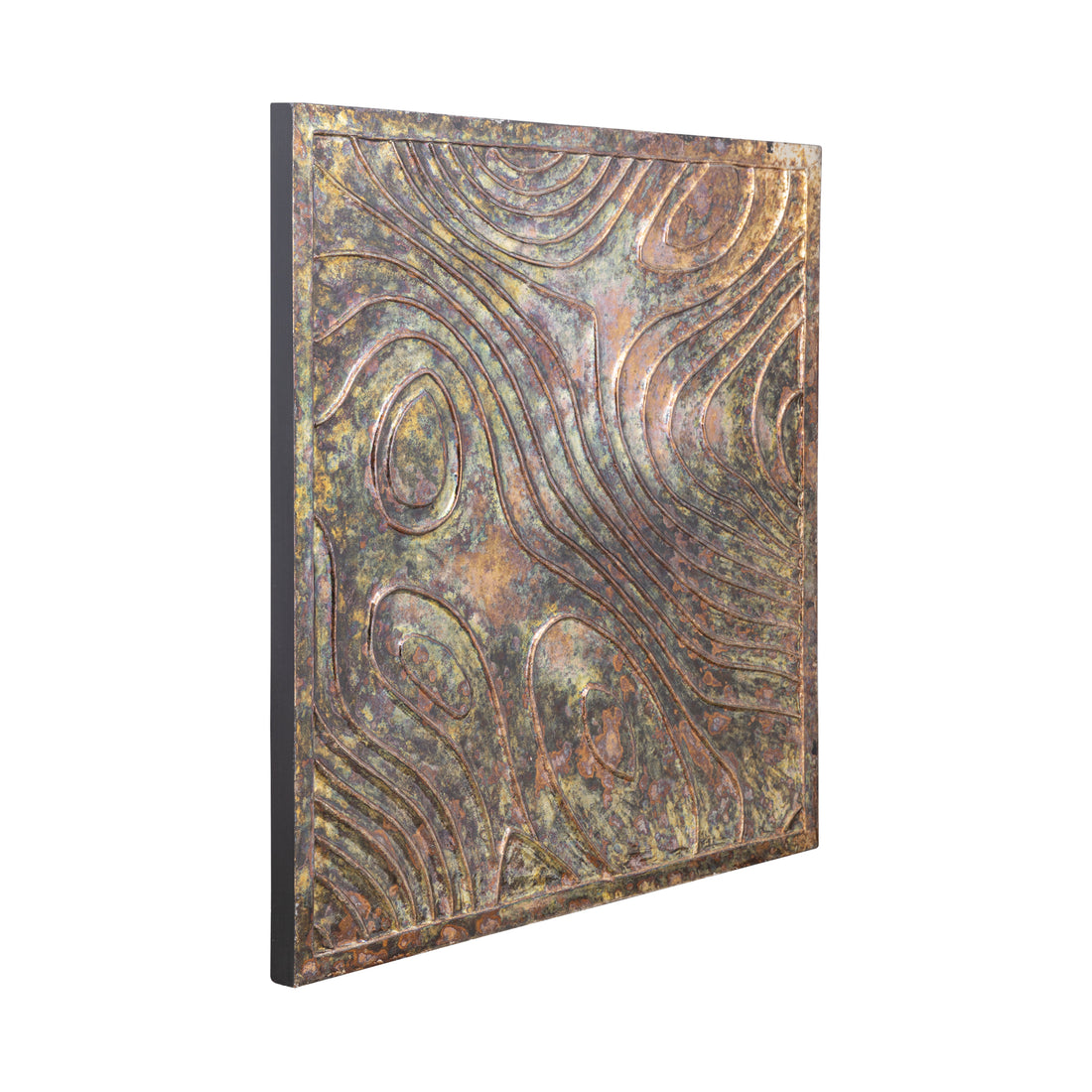 Pannello quadrato da parete Connolly Oil Green Wood S PTMD