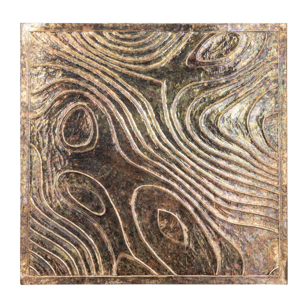 Pannello quadrato da parete Connolly Oil Green Wood L PTMD