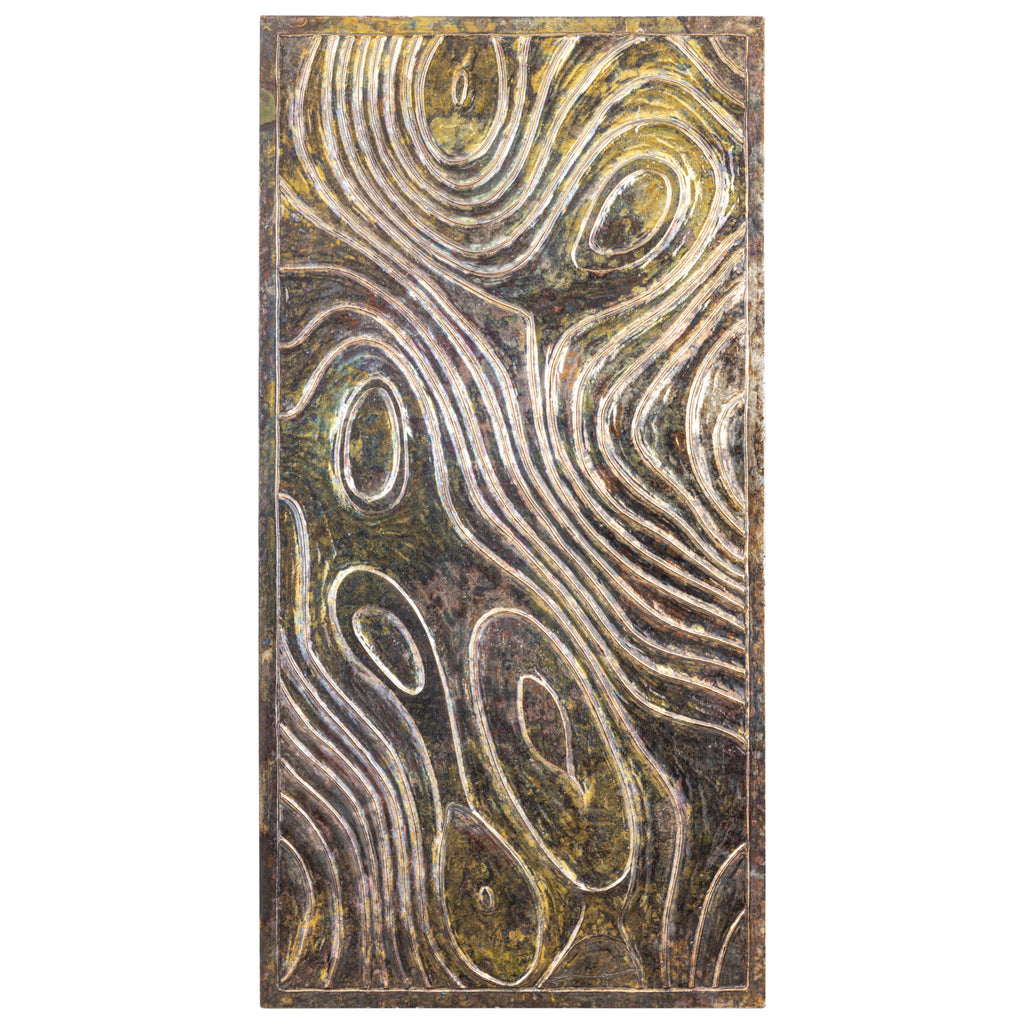 Pannello da parete rettangolare Connolly Oil Green Wood L PTMD