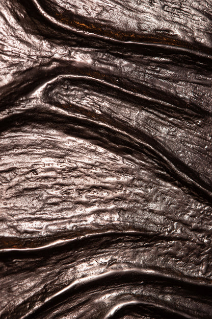 Pannello da parete Samraj in alluminio con finitura bronzo, struttura ondulata PTMD
