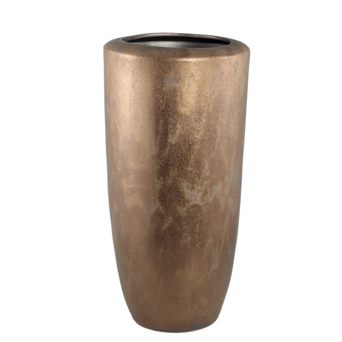 Kyleigh Bronzo Rotondo Vaso in Ceramica Smooth High XL PTMD