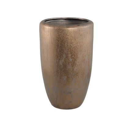 Kyleigh Vaso Rotondo in Ceramica Bronzo Liscio Alto H dia35xH58cm PTMD